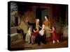 A Visit from Grandfather, c.1850-James Goodwin Clonney-Stretched Canvas