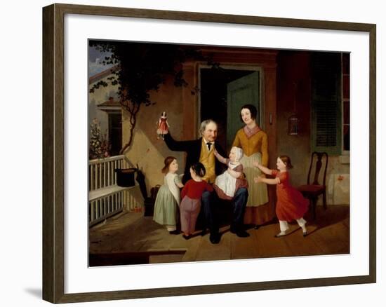 A Visit from Grandfather, c.1850-James Goodwin Clonney-Framed Giclee Print