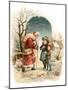 A Visit from Saint Nicholas - an Early 1900S Vintage Greeting Card Illustration.-Victorian Traditions-Mounted Photographic Print