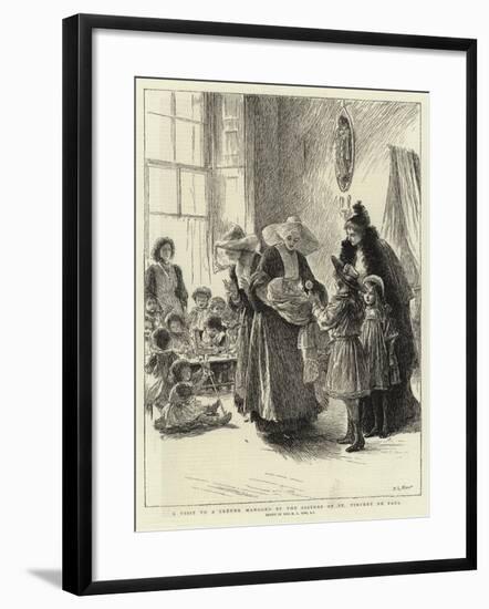 A Visit to a Creche Managed by the Sisters of St Vincent De Paul-Mary L. Gow-Framed Giclee Print
