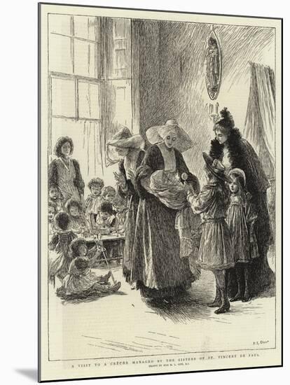 A Visit to a Creche Managed by the Sisters of St Vincent De Paul-Mary L. Gow-Mounted Giclee Print