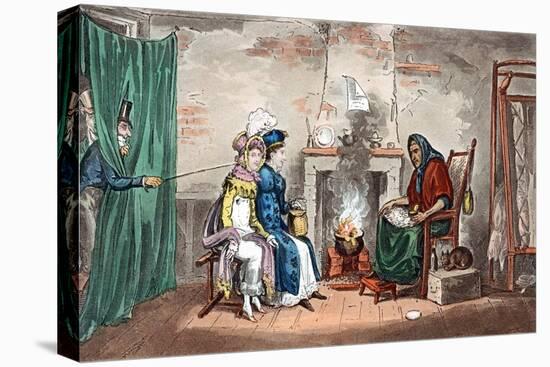 A Visit to a Fortune Teller, Early 19th Century-Isaac Robert Cruikshank-Stretched Canvas