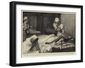 A Visit to a Plague Hospital in Bombay, a Scene in the Female Ward of the Grant Road Hospital-null-Framed Giclee Print