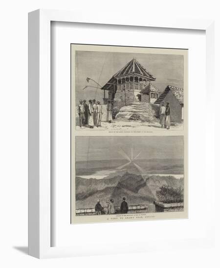 A Visit to Adam's Peak, Ceylon-null-Framed Giclee Print