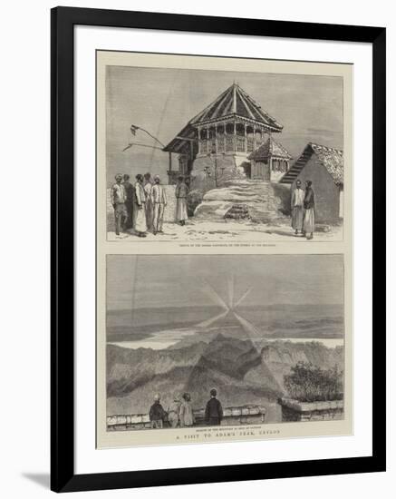 A Visit to Adam's Peak, Ceylon-null-Framed Giclee Print