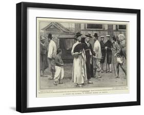 A Visit to Korea, a Street Scene in Seoul-Frank Dadd-Framed Giclee Print