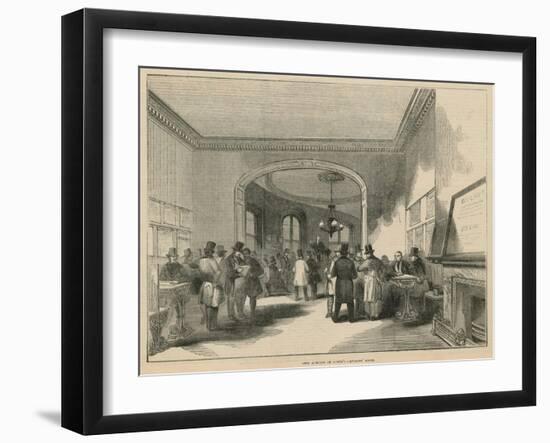 A Visit to Lloyds - the Insurance of Ships: Ship Auction in Lloyd's Captain's Room-null-Framed Giclee Print