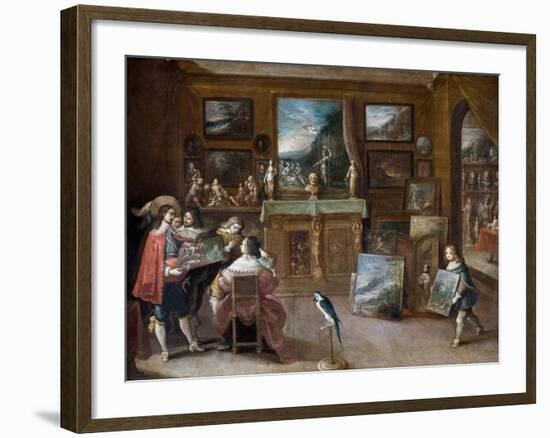 A Visit to the Art Dealer, c.1625-Frans II the Younger Francken-Framed Giclee Print