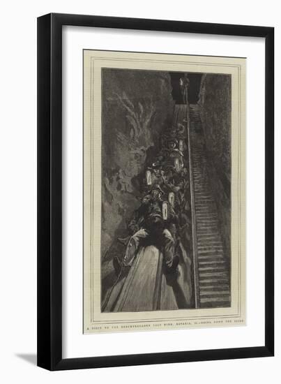 A Visit to the Berchtesgaden Salt Mine, Bavaria, Ii, Going Down the Slide-null-Framed Giclee Print