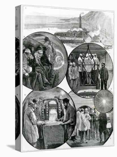 A Visit to the Channel Tunnel from 'The Graphic' 4th March, 1882-null-Stretched Canvas