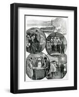 A Visit to the Channel Tunnel from 'The Graphic' 4th March, 1882-null-Framed Premium Giclee Print