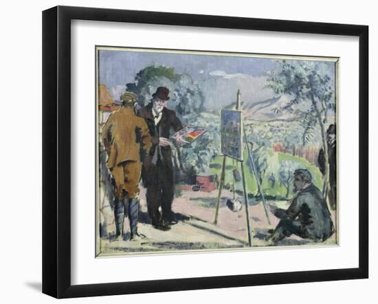 A Visit to the House of Cezanne in Aix, 1906-Maurice Denis-Framed Giclee Print