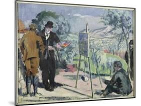 A Visit to the House of Cezanne in Aix, 1906-Maurice Denis-Mounted Giclee Print