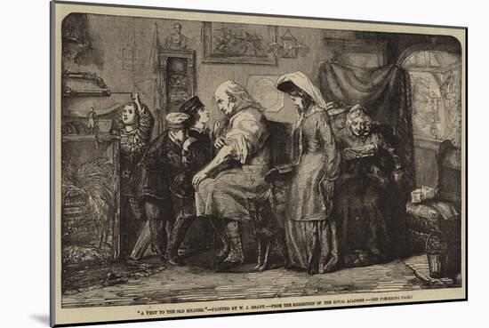 A Visit to the Old Soldier-William James Grant-Mounted Giclee Print
