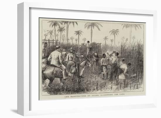 A Visit to the West Indies, the Manufacture of Sugar, I, Cutting the Cane-null-Framed Giclee Print