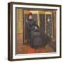 A Visitor, 1885 (Oil on Canvas)-John Lavery-Framed Giclee Print