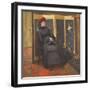 A Visitor, 1885 (Oil on Canvas)-John Lavery-Framed Giclee Print