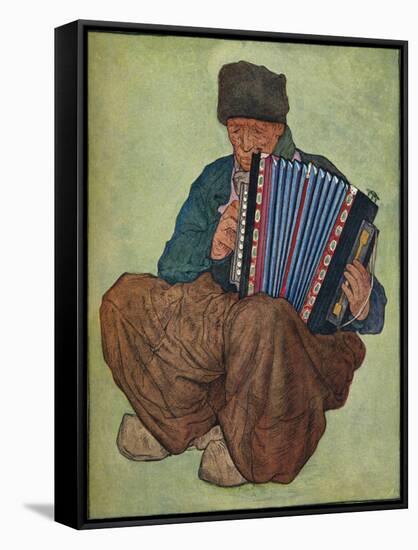 'A Volendam Musician', 19th century-Nicolaas Wilhelm Jungmann-Framed Stretched Canvas