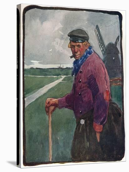 'A Volendamer', c19th century (1914-1915)-Tom Browne-Stretched Canvas