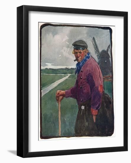 'A Volendamer', c19th century (1914-1915)-Tom Browne-Framed Giclee Print