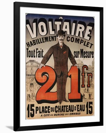 A Voltaire, circa 1877-Jules Chéret-Framed Giclee Print