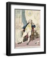 A Voluptuary under the Horrors of Digestion, Published by Hannah Humphrey in 1792-James Gillray-Framed Premium Giclee Print