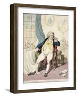 A Voluptuary under the Horrors of Digestion, Published by Hannah Humphrey in 1792-James Gillray-Framed Giclee Print