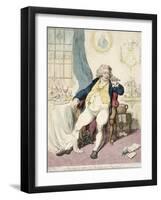 A Voluptuary under the Horrors of Digestion, Published by Hannah Humphrey in 1792-James Gillray-Framed Giclee Print