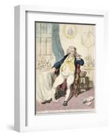 A Voluptuary under the Horrors of Digestion, Published by Hannah Humphrey in 1792-James Gillray-Framed Giclee Print