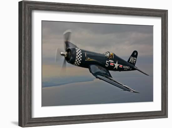 A Vought F4U-4 Corsair in Korean War Markings-null-Framed Photographic Print