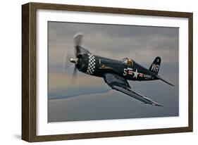 A Vought F4U-4 Corsair in Korean War Markings-null-Framed Photographic Print