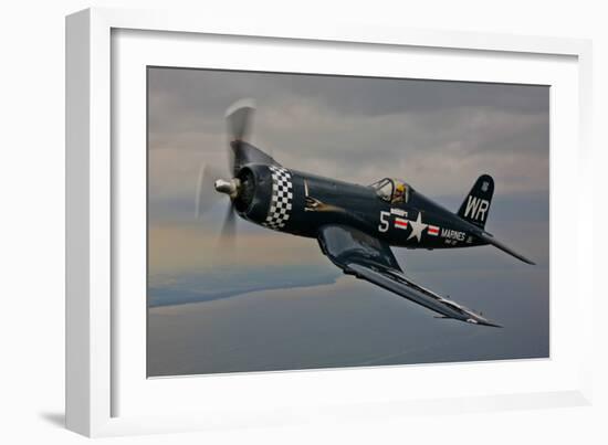 A Vought F4U-4 Corsair in Korean War Markings-null-Framed Photographic Print