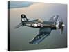 A Vought F4U-5 Corsair in Flight-Stocktrek Images-Stretched Canvas