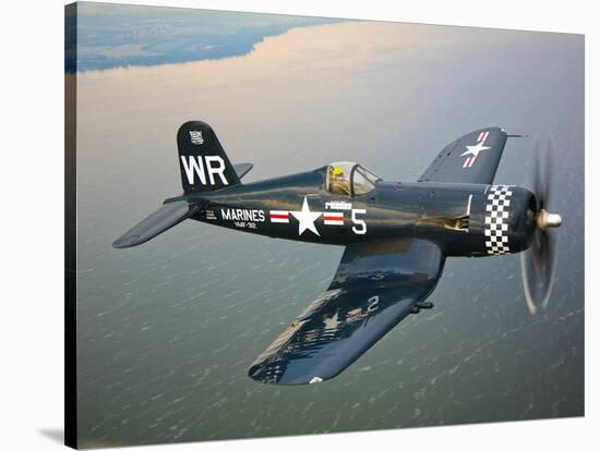 A Vought F4U-5 Corsair in Flight-Stocktrek Images-Stretched Canvas