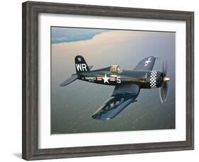 A Vought F4U-5 Corsair in Flight-Stocktrek Images-Framed Photographic Print