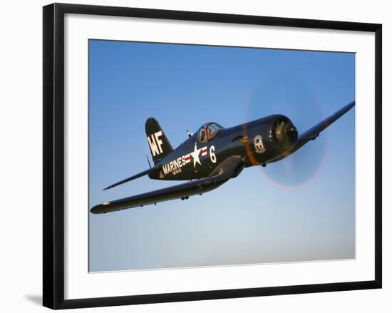 A Vought F4U-5 Corsair in Flight-Stocktrek Images-Framed Photographic Print