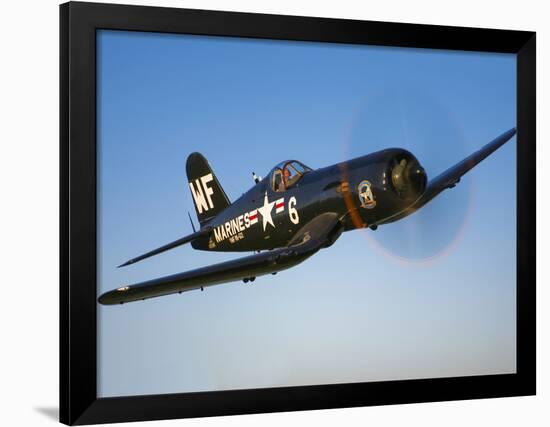 A Vought F4U-5 Corsair in Flight-Stocktrek Images-Framed Photographic Print