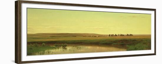 A Wagon Train on the Plains-Thomas Worthington Whittredge-Framed Premium Giclee Print