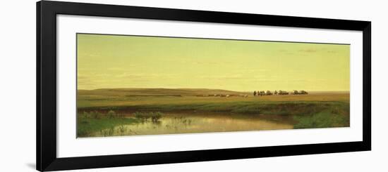 A Wagon Train on the Plains-Thomas Worthington Whittredge-Framed Premium Giclee Print