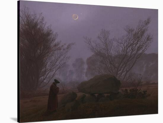 A Walk at Dusk, c.1830-5-Caspar David Friedrich-Stretched Canvas