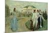 A Walk at Sunset, 1903-Viktor Elpidiforovich Borisov-musatov-Mounted Giclee Print