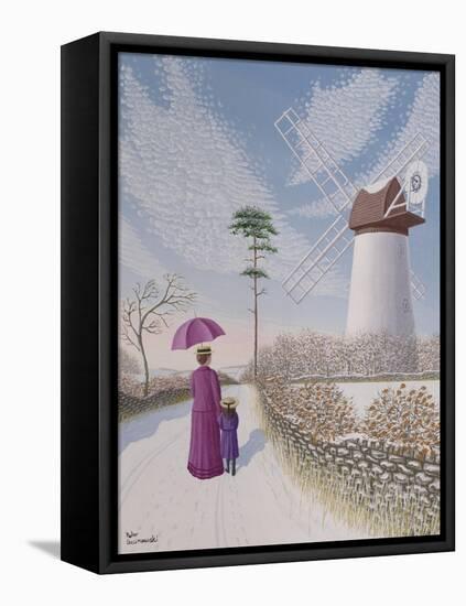 A Walk by the Mill-Peter Szumowski-Framed Stretched Canvas