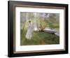 A Walk by the River, 1890-Pierre Andre Brouillet-Framed Giclee Print