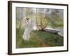 A Walk by the River, 1890-Pierre Andre Brouillet-Framed Giclee Print