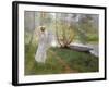 A Walk by the River, 1890-Pierre Andre Brouillet-Framed Giclee Print