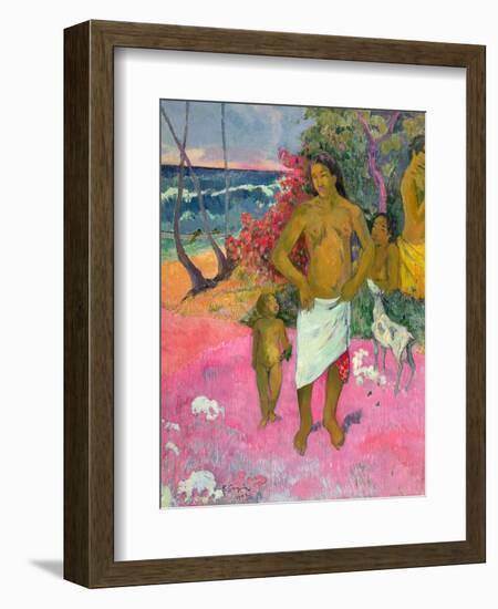 A Walk by the Sea, 1902-Paul Gauguin-Framed Giclee Print