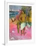A Walk by the Sea, 1902-Paul Gauguin-Framed Giclee Print