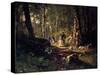 A Walk in a Forest, 1869-Ivan Shishkin-Stretched Canvas
