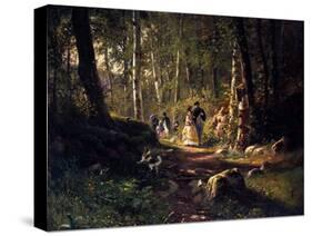 A Walk in a Forest, 1869-Ivan Shishkin-Stretched Canvas