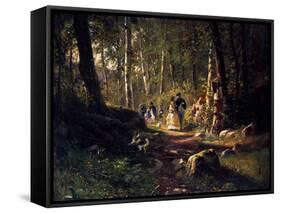 A Walk in a Forest, 1869-Ivan Shishkin-Framed Stretched Canvas